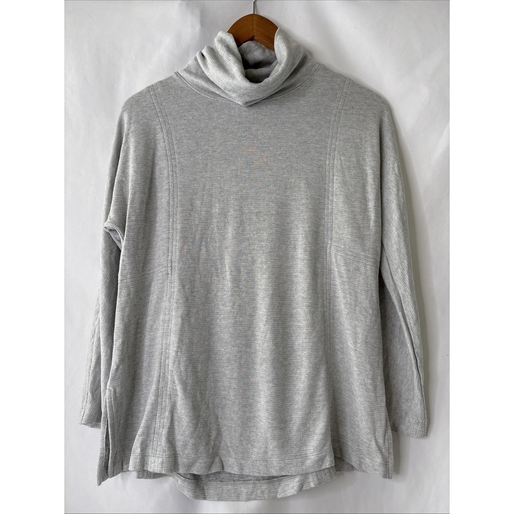 J. Jill Pure Jill Women's Small Soft Gray Cowl Neck Knit Top Long Sleeve
